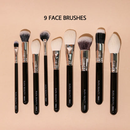 Pro Makeup Brushes - 25 Face + Eye brushes