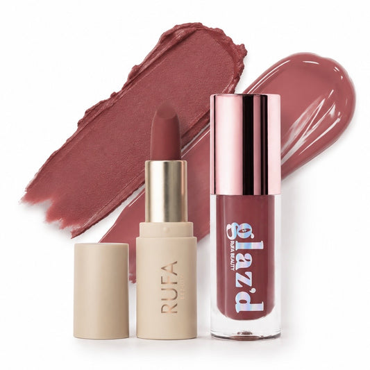 Soft Blur Matte Lipstick + Glaz'd Lip Oil