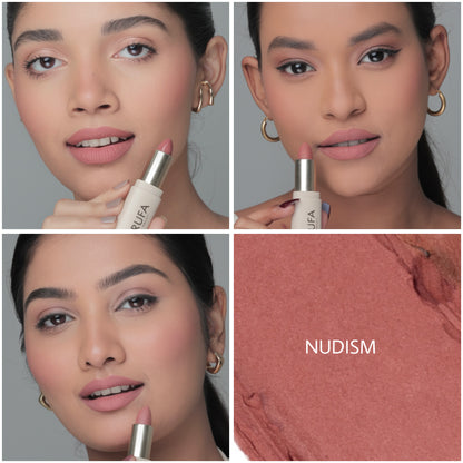 Soft matte non-drying lipstick, best shades for Indian skin tone. Best muted light Lipstick for fair to medium skin tone