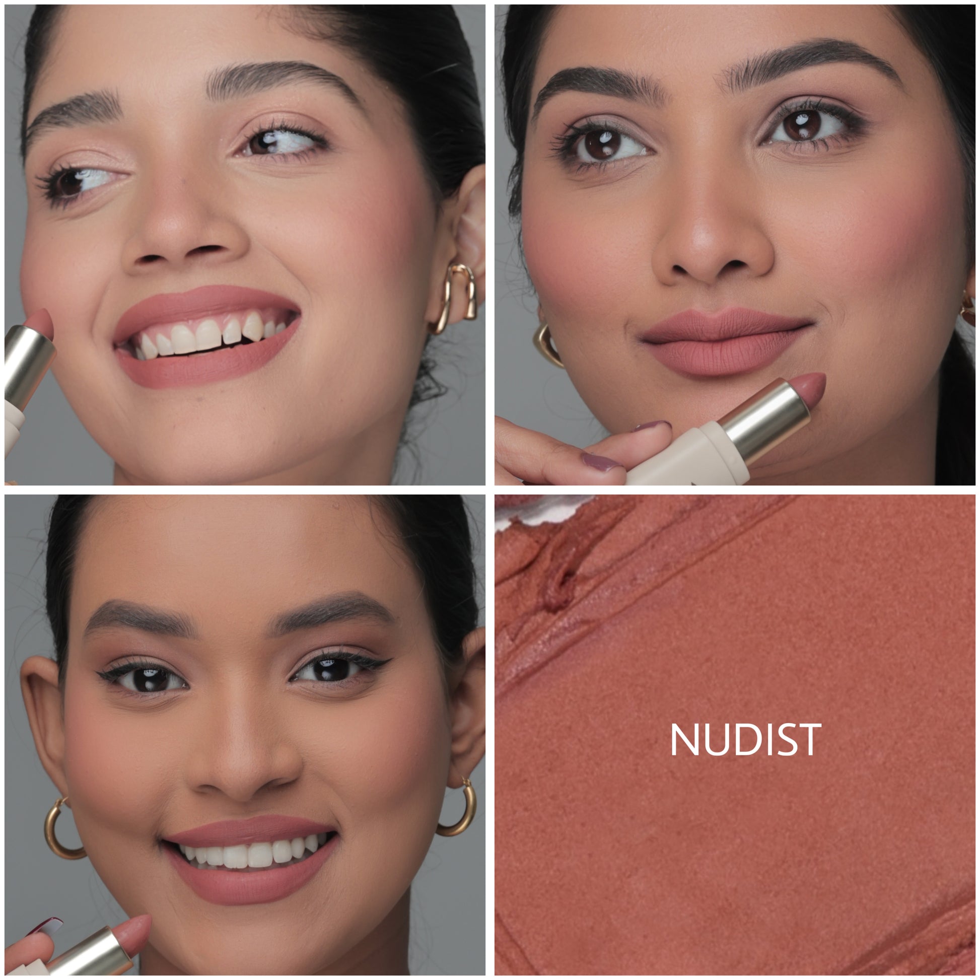 Soft matte non-drying lipstick, best shades for Indian skin tone. Best peachy brown Lipstick for fair to medium skin tone