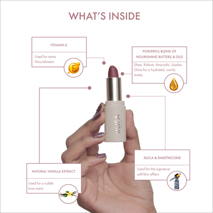 Soft_matte_non-drying_lipstick_best_shades_for_Indian_skin_tone_shade_ingredients+what's inside